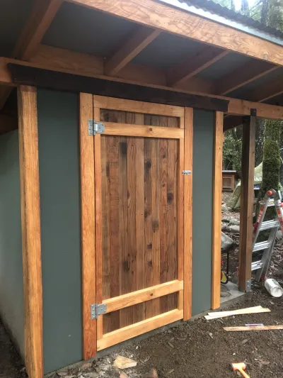 A shed (in the woods)